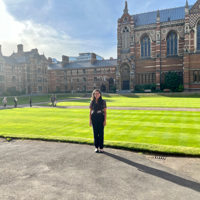 Rachel at Keble College, Oxford, during my postdoc.