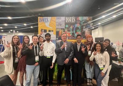 AAAS Student Research Presenters with Michael Crow