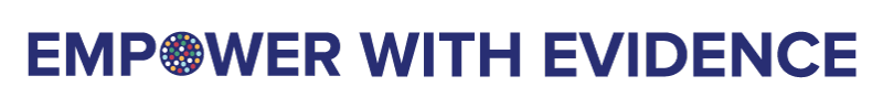"Empower with evidence" banner