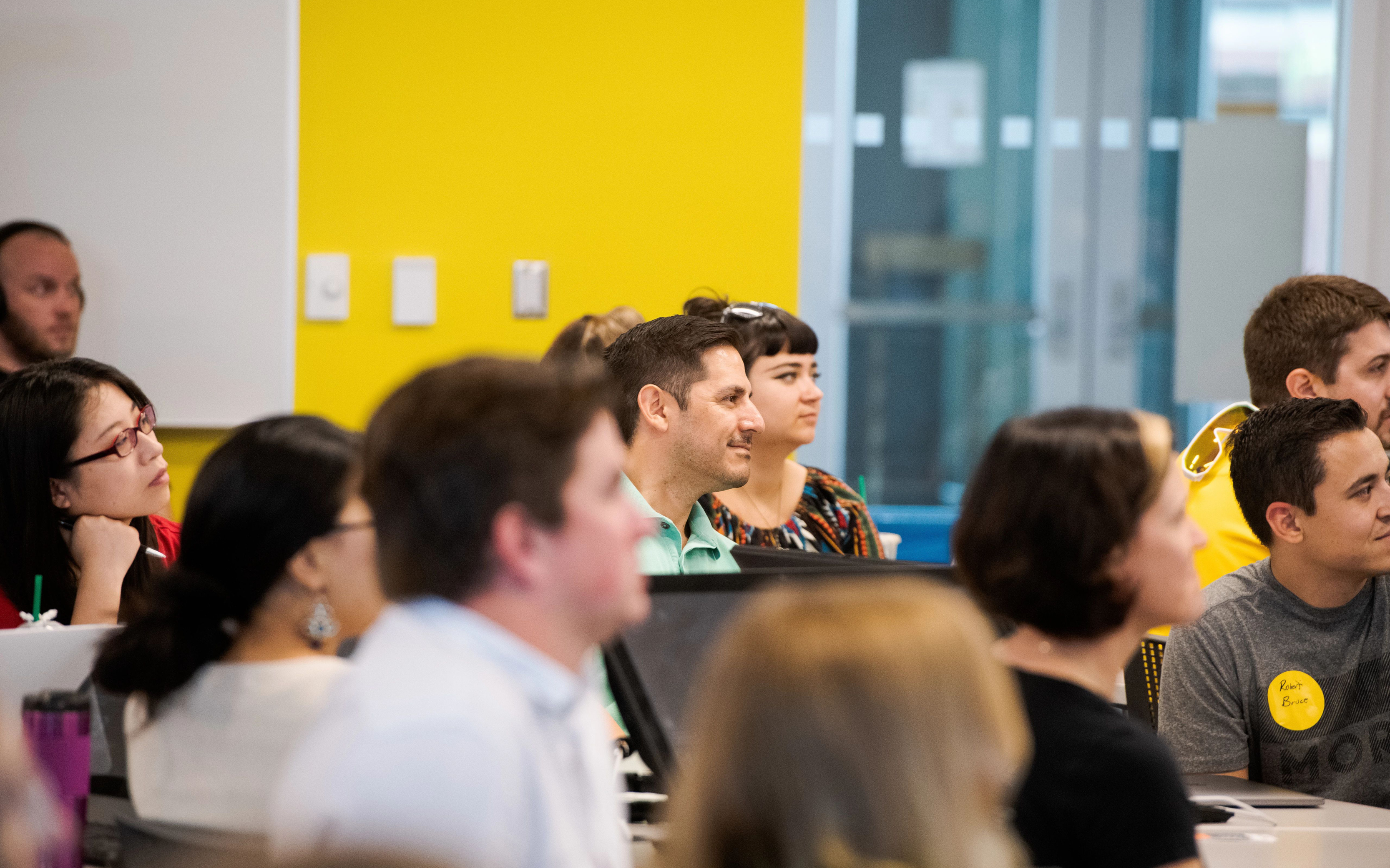 students listening