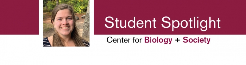 Photo of Carly Busch with Student Spotlight Logo