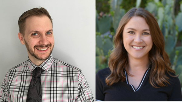 Head shots of Beckett Sterner and Katelyn Cooper