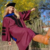 Photo of Anna Guererro in her cap and gown