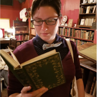 Photo of Taya Mischeva reading