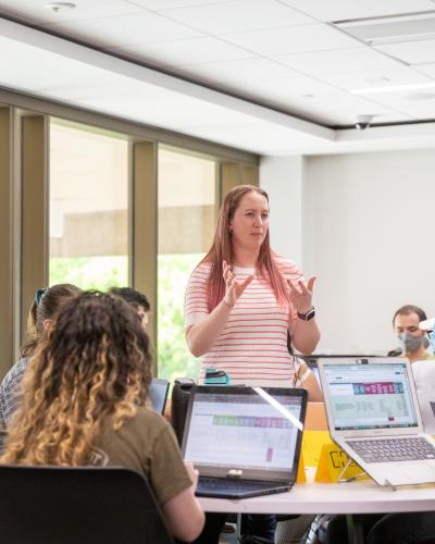 Photo of Emma teaching her class