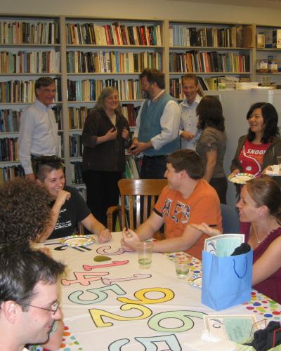Center students celebrating Pi day