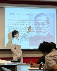 Photo of Karen Wellner lecturing