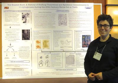 Kate MacCord with her poster at HSS