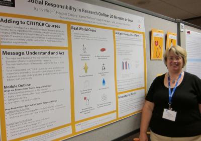 Karen Ellison with her poster at ASBH